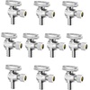 image:imageVEVOR 10 Pack Angle Stop Valve Water Shut Off Valve 12 PEX x 38 OD Compression 14 TurnChrome Plated Brass Shutoff Valves for Bathroom Kitchen Toilet Shower Plumbing10